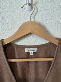 Z Supply Brown Button Front Vest (XS)