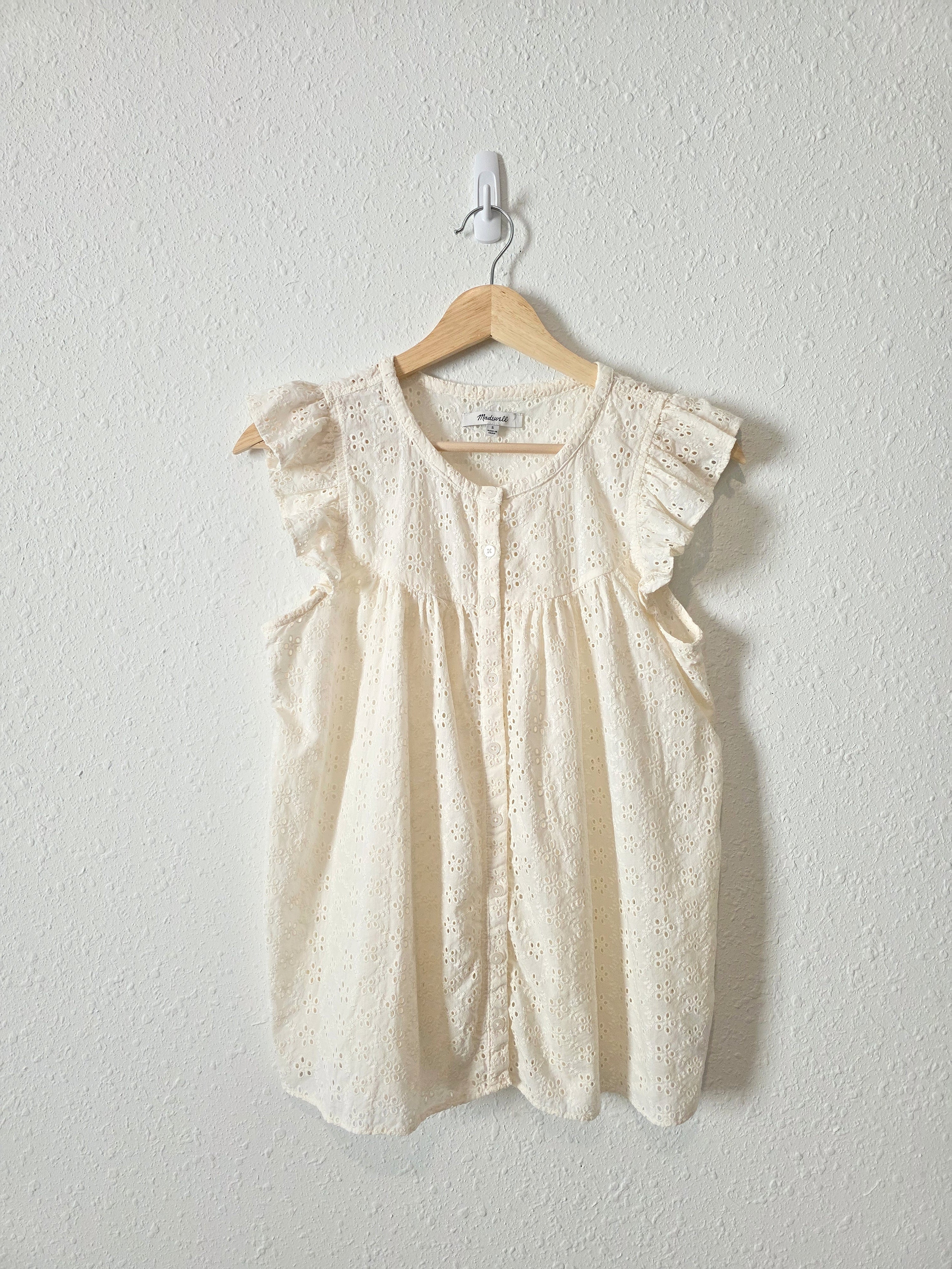Madewell Floral Eyelet Top (S)