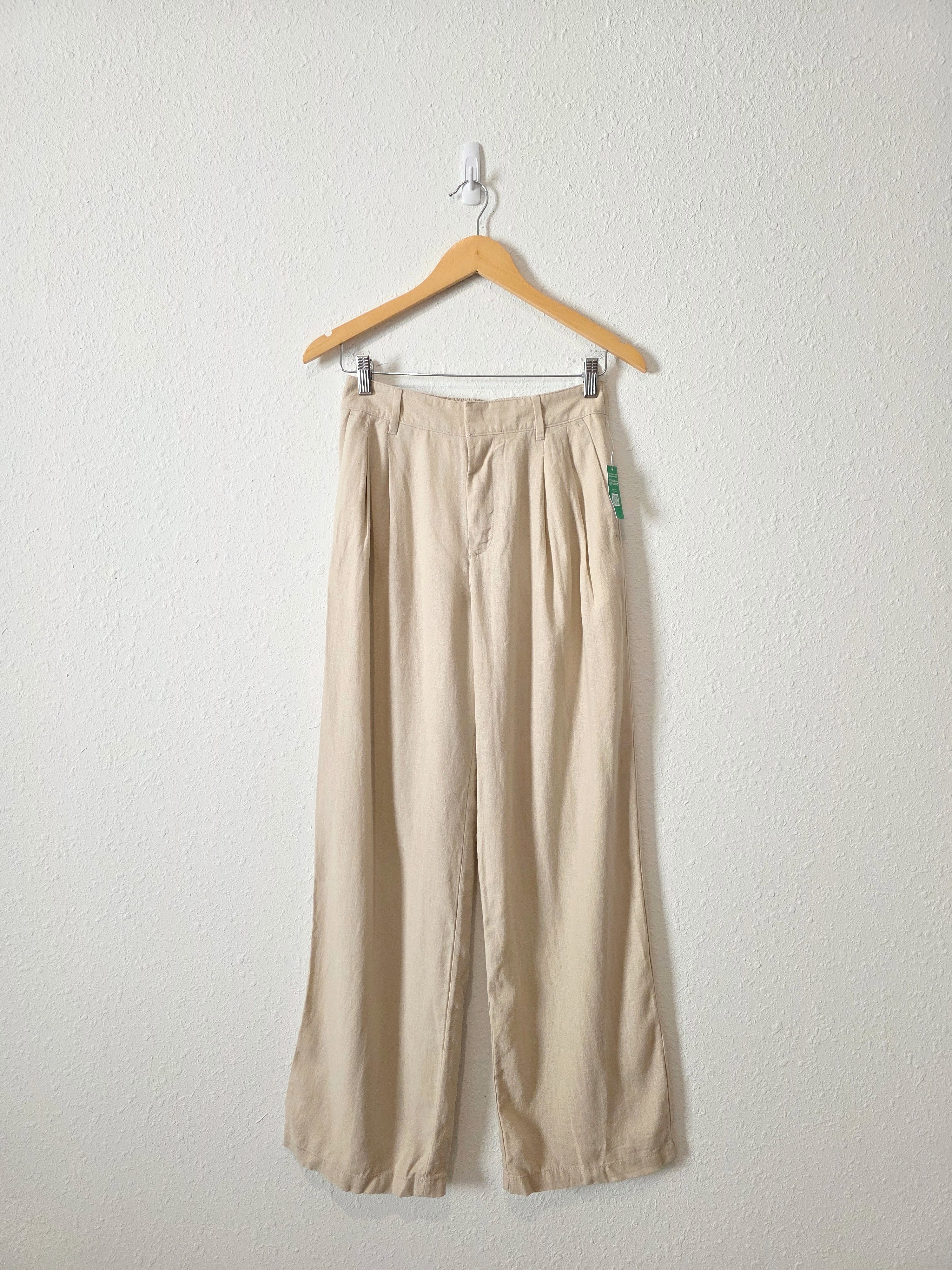 NEW Gap Wide Leg Linen Blend Pants (2)