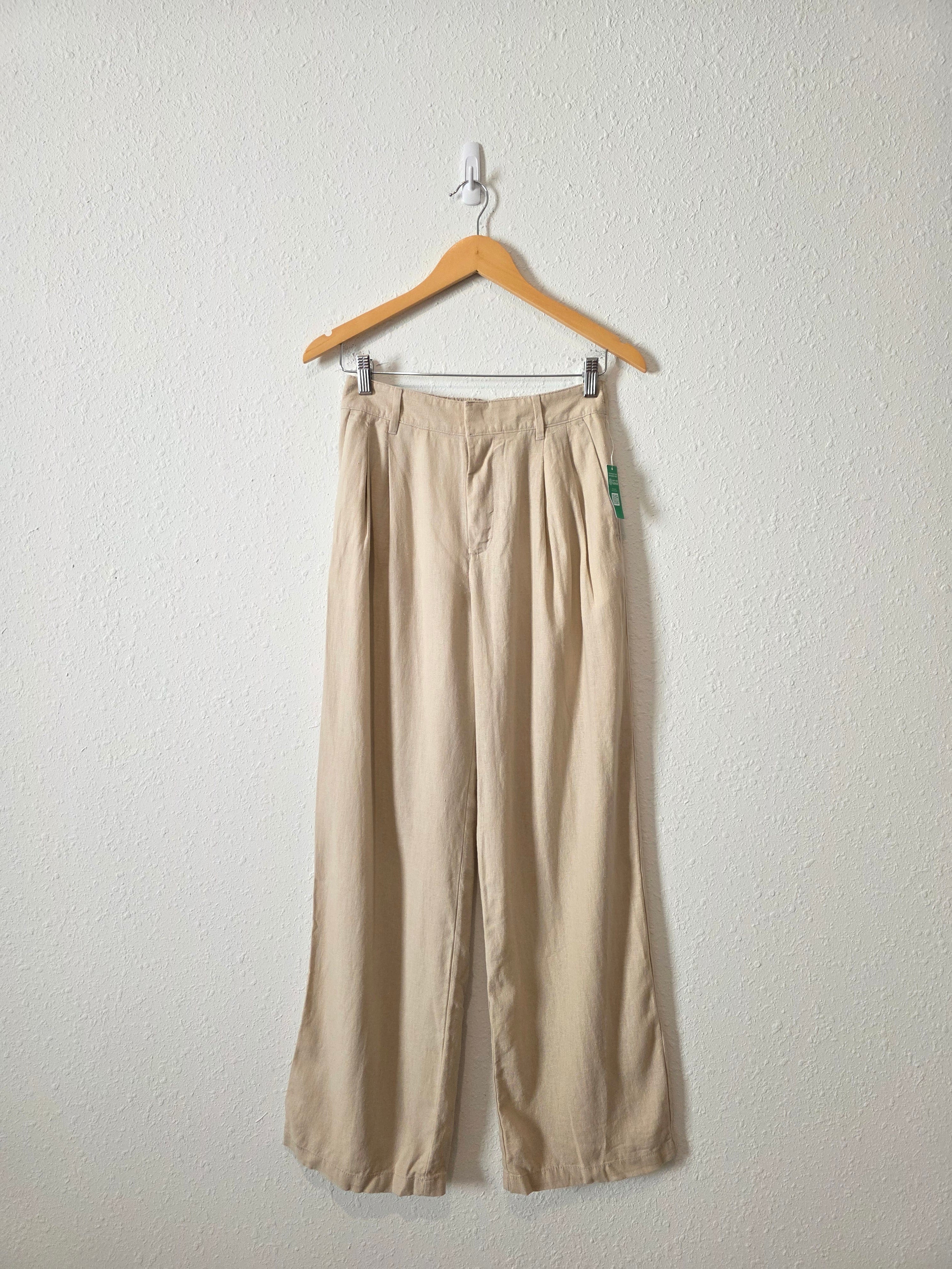 NEW Gap Wide Leg Linen Blend Pants (2)