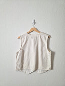 Vintage Floral Embroidered Cotton Vest (M)