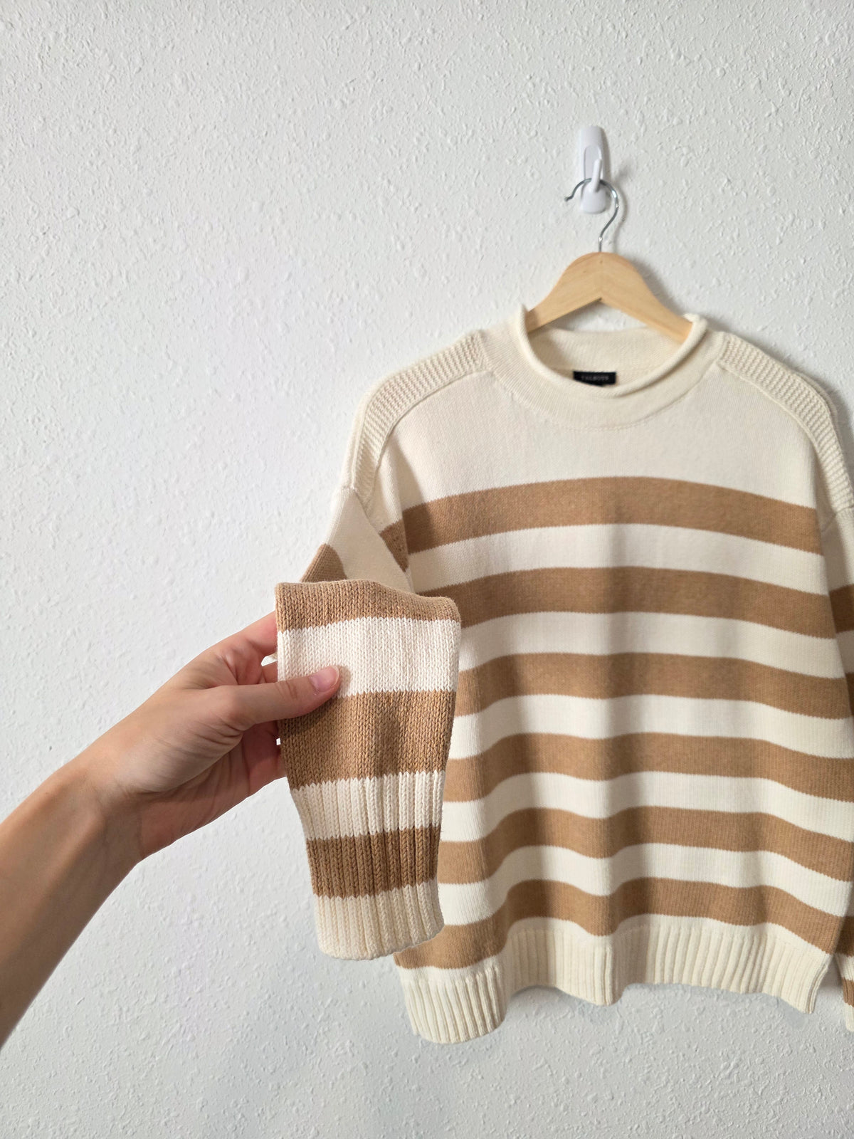 Striped Cotton Rollneck Sweater (XS)