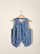 Denim Button Up Vest (S)