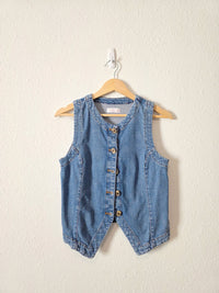 Denim Button Up Vest (S)