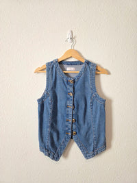 Denim Button Up Vest (S)
