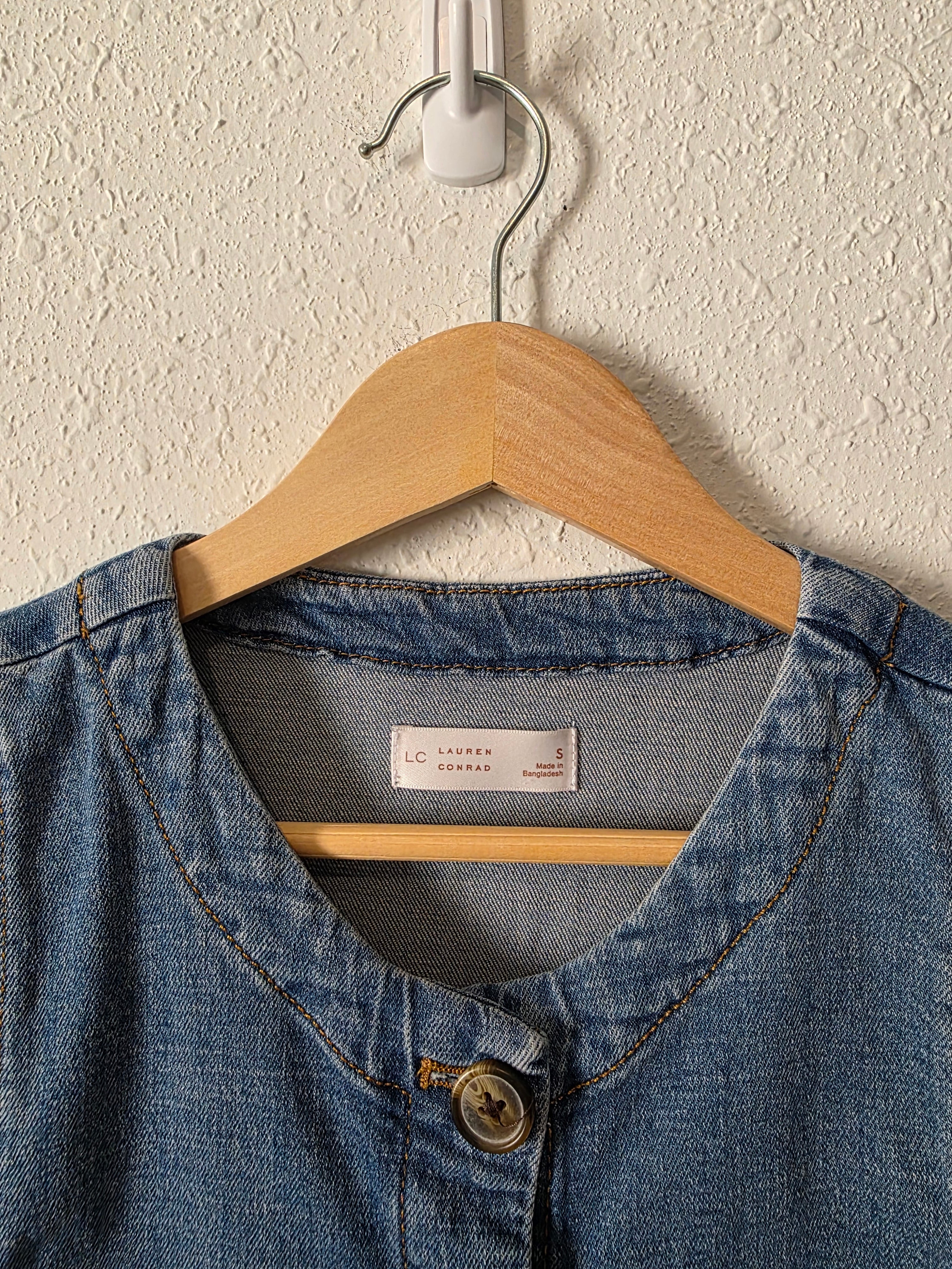 Denim Button Up Vest (S)