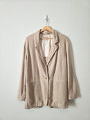 Free People Oversized Linen Blend Blazer (XS)