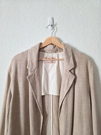 Free People Oversized Linen Blend Blazer (XS)
