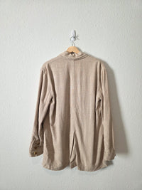 Free People Oversized Linen Blend Blazer (XS)