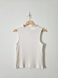 Madewell Ribbed Mockneck Top (S)
