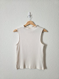 Madewell Ribbed Mockneck Top (S)