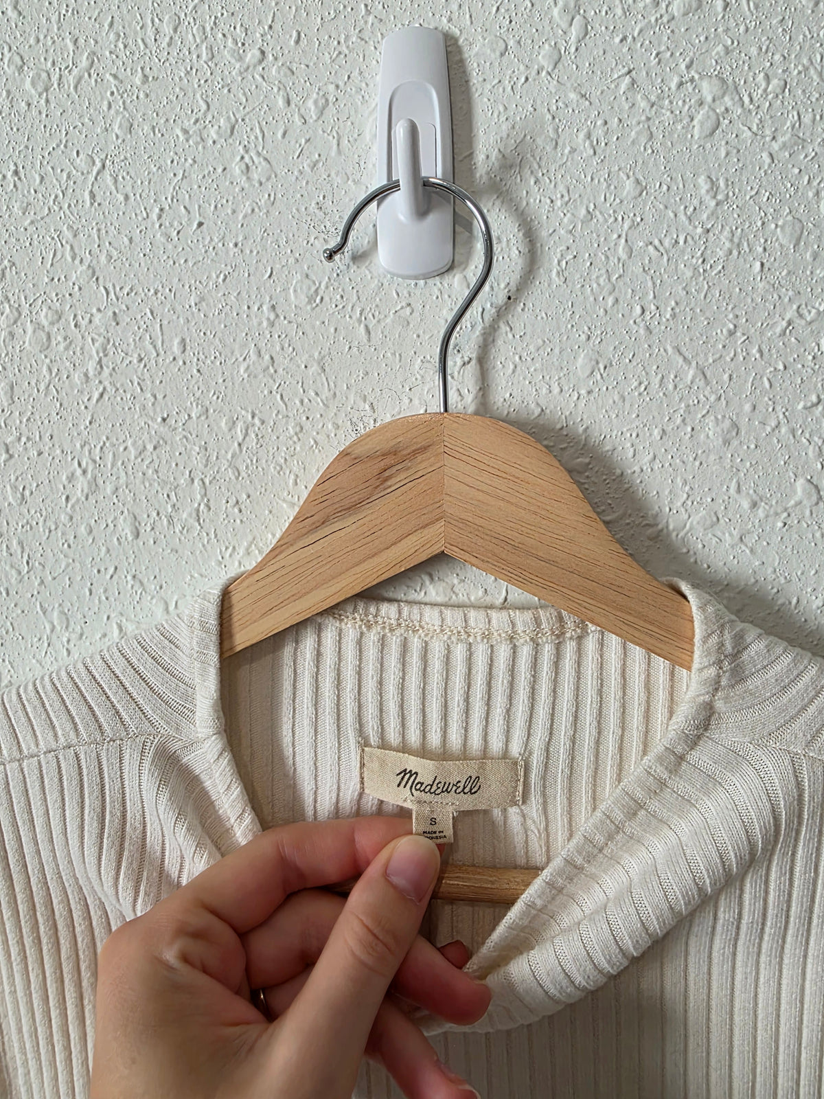 Madewell Ribbed Mockneck Top (S)