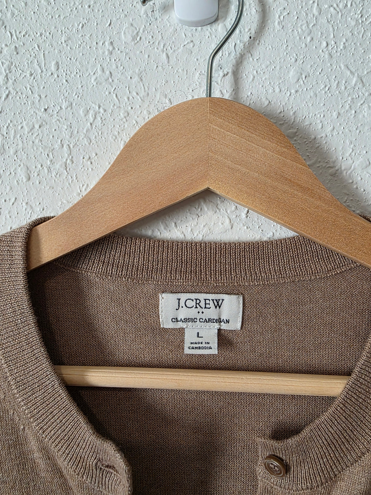 J.Crew Button Front Cotton Cardigan (L)