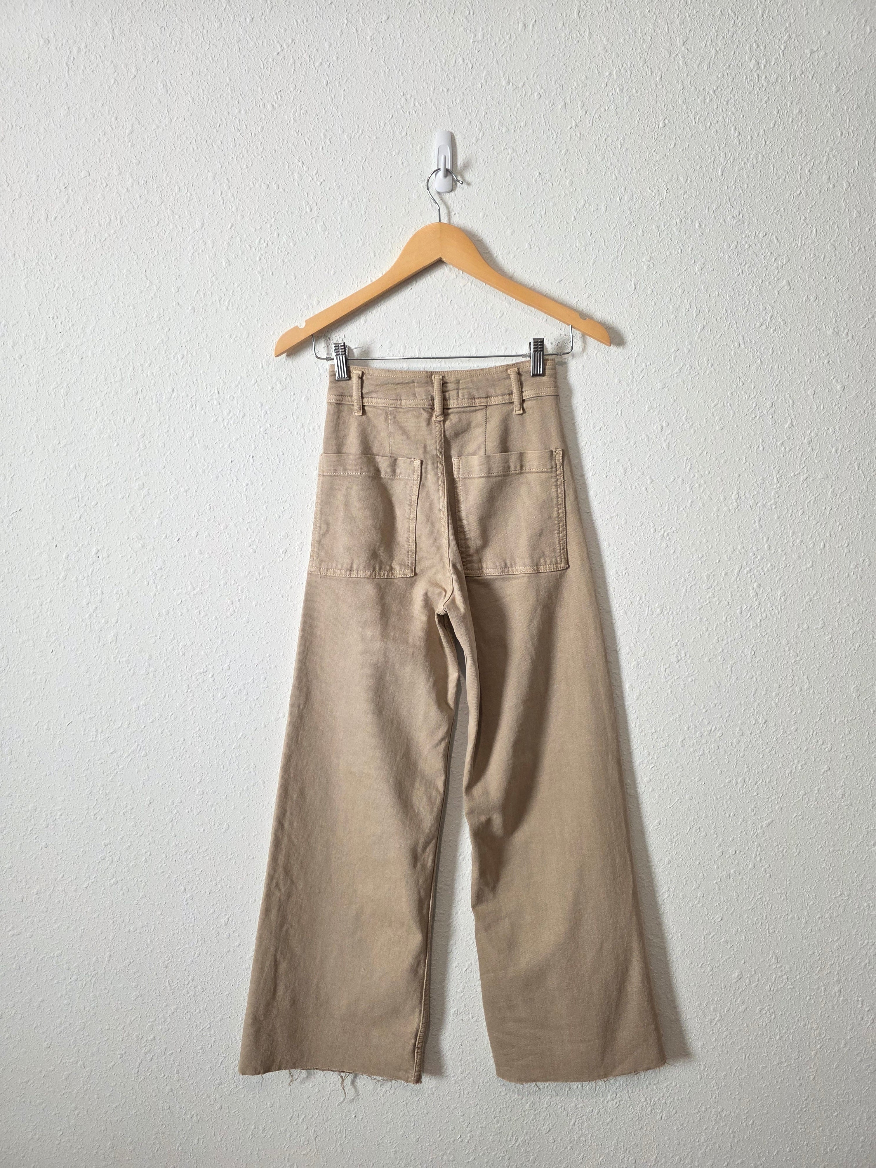 Zara Neutral Wide Leg Jeans (0)