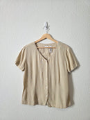 Vintage Checkered Button Front Top (L)