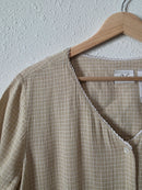 Vintage Checkered Button Front Top (L)