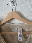 Vintage Checkered Button Front Top (L)