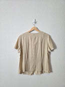 Vintage Checkered Button Front Top (L)