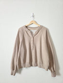 Abercrombie Oversized Henley Sweatshirt (XL)