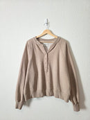 Abercrombie Oversized Henley Sweatshirt (XL)