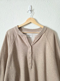 Abercrombie Oversized Henley Sweatshirt (XL)