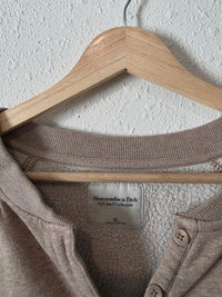 Abercrombie Oversized Henley Sweatshirt (XL)