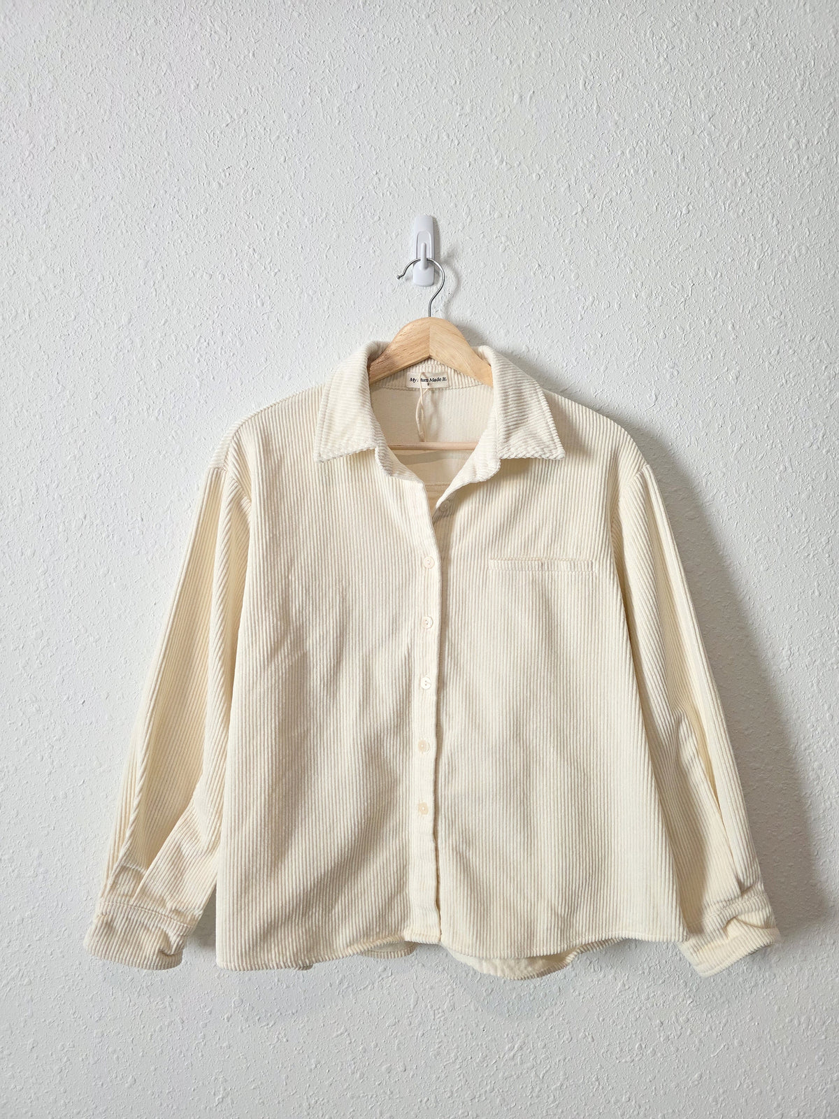 My Mum Made It Corduroy Button Up (S)