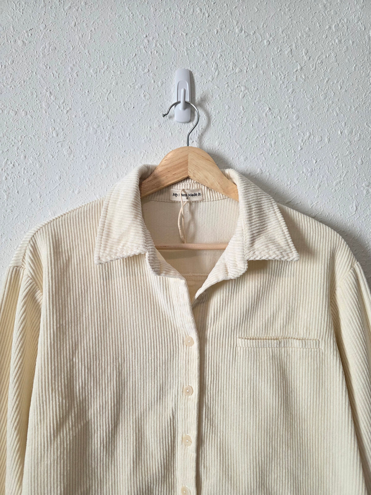 My Mum Made It Corduroy Button Up (S)