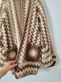 Hand Crochet Chunky Cardigan (XL-3X)