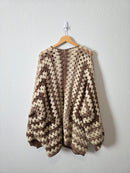 Hand Crochet Chunky Cardigan (XL-3X)