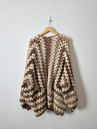 Hand Crochet Chunky Cardigan (XL-3X)