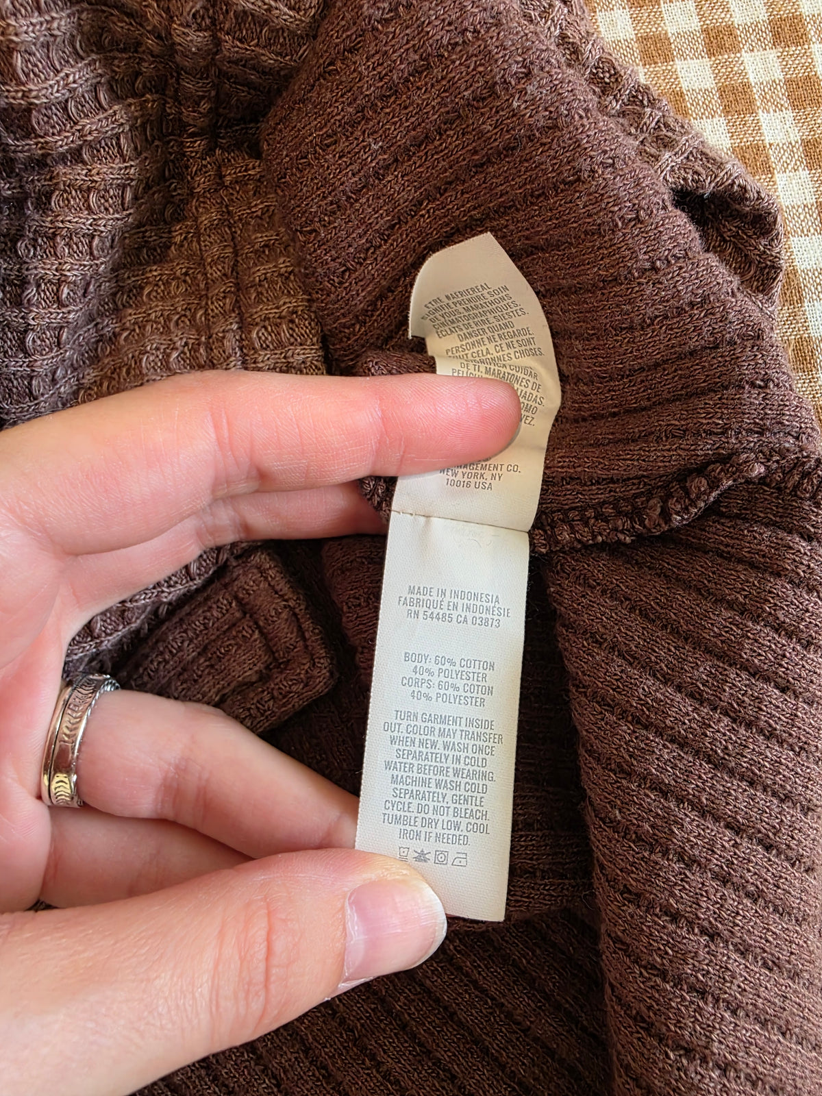 Aerie Brown Waffle Shirt Jacket (M)