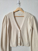 Aerie Puff Sleeve Cotton Cardigan (S)