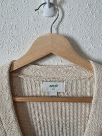 Aerie Puff Sleeve Cotton Cardigan (S)