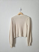 Aerie Puff Sleeve Cotton Cardigan (S)