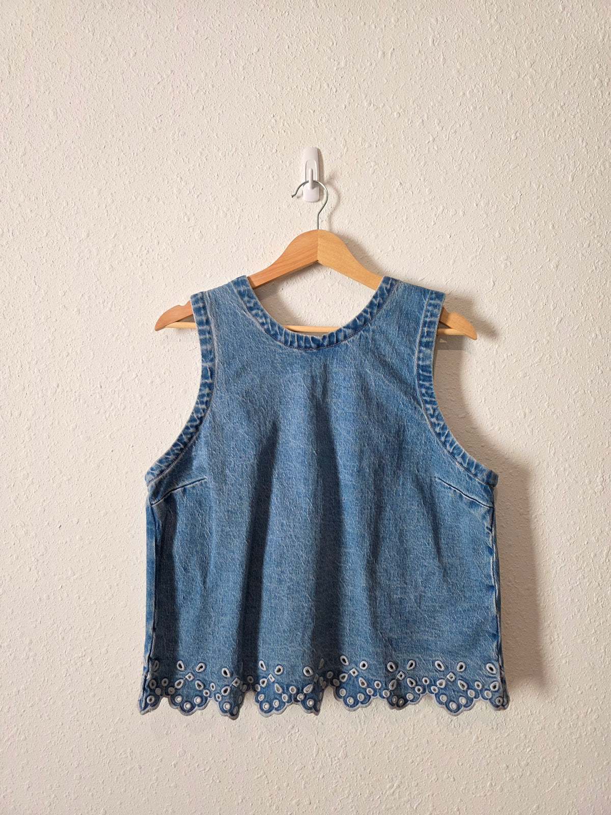 Abercrombie Denim Eyelet Tank (L)