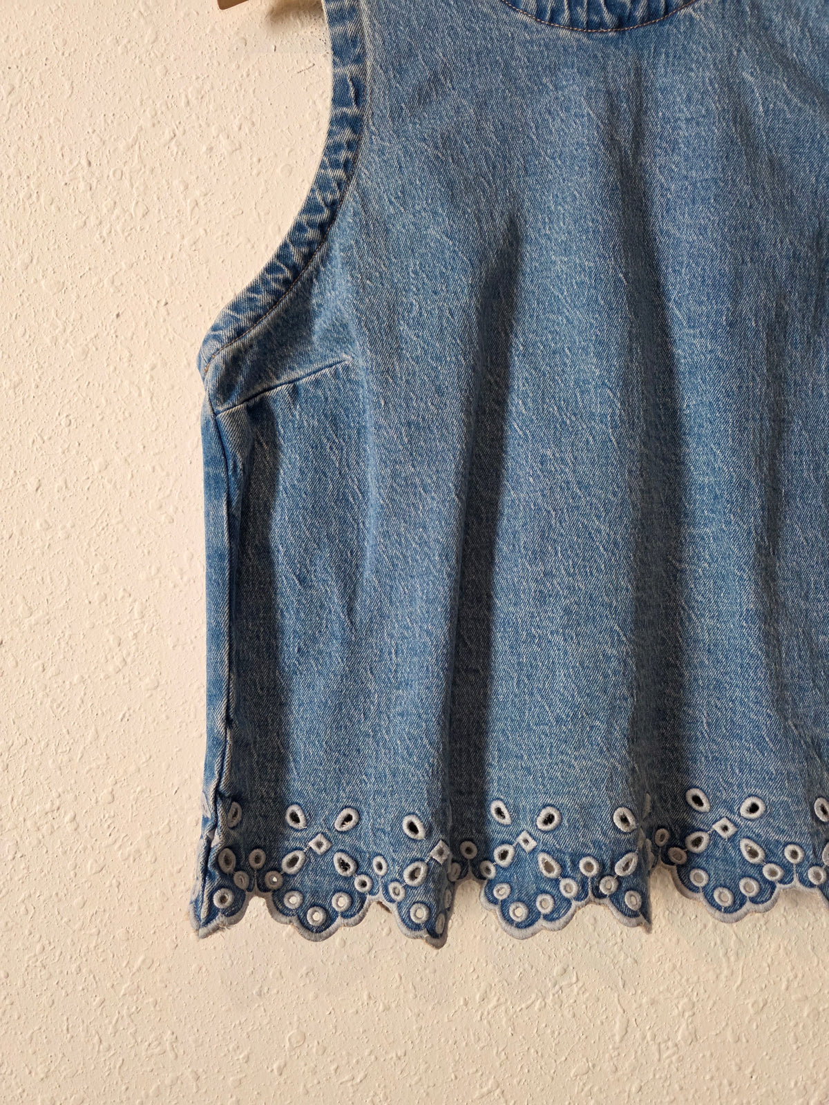 Abercrombie Denim Eyelet Tank (L)