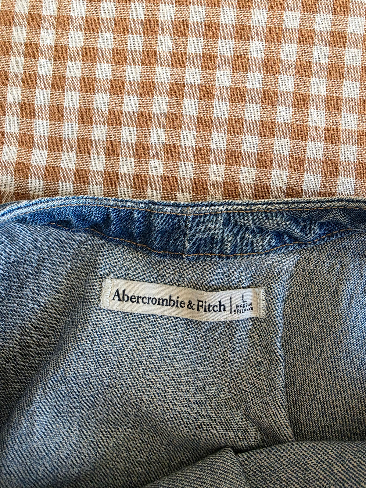 Abercrombie Denim Eyelet Tank (L)