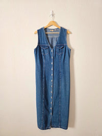Vintage Denim Maxi Dress (L)