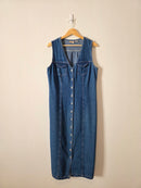 Vintage Denim Maxi Dress (L)