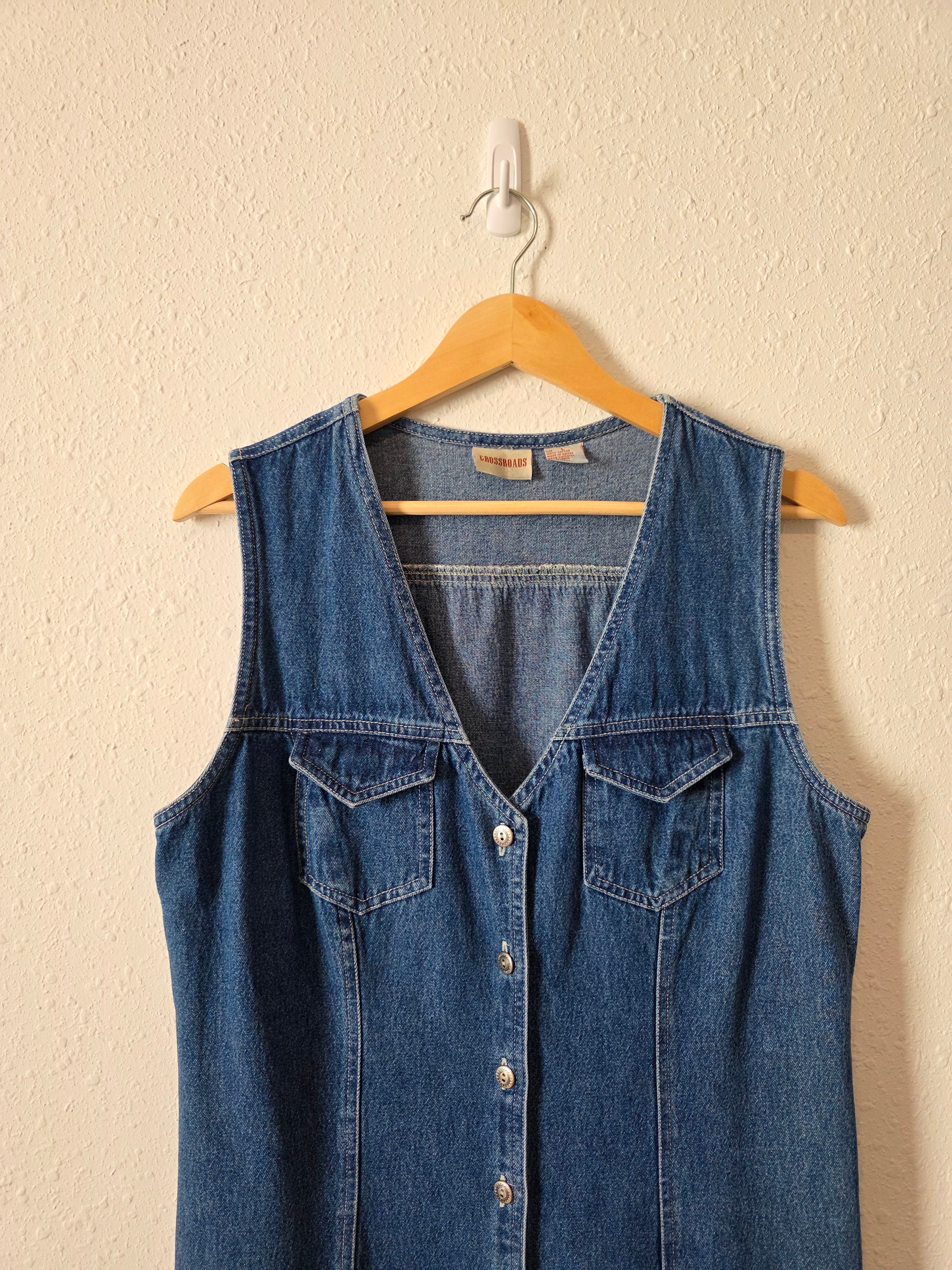 Vintage Denim Maxi Dress (L)