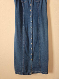 Vintage Denim Maxi Dress (L)