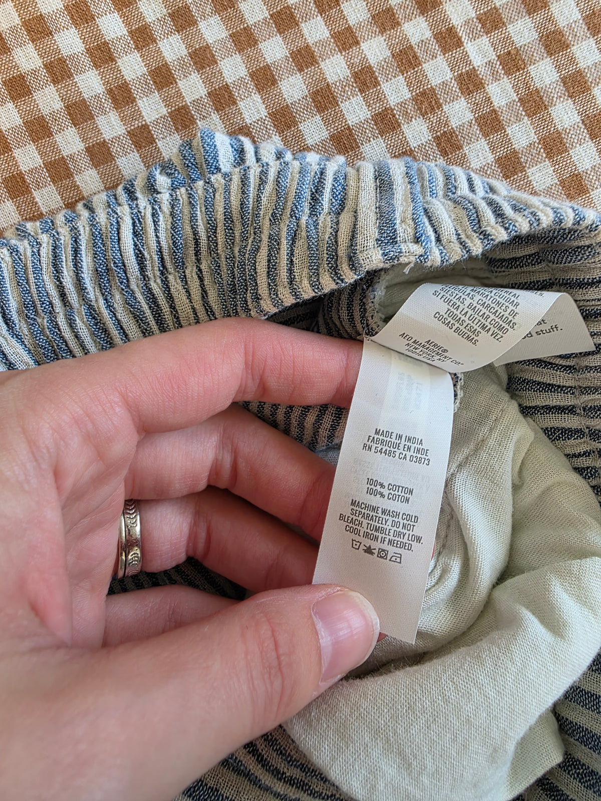 Aerie Striped Wide Leg Pants (M)