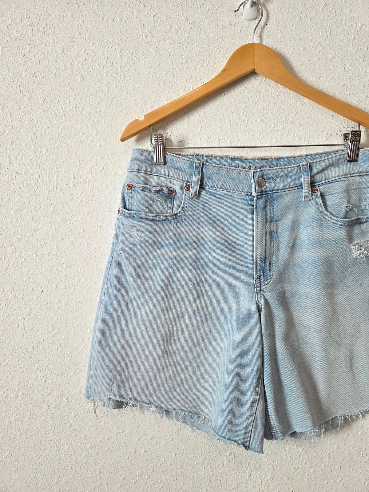 AE Light Wash Relaxed Denim Shorts (8)
