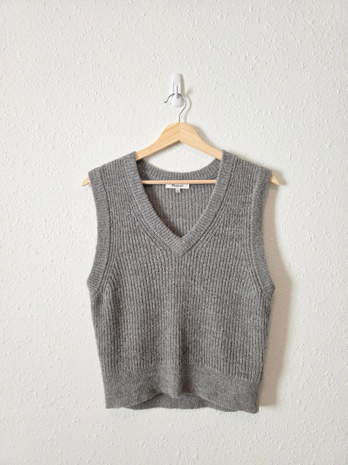 Madewell Cropped Knit Vest (L)