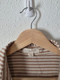 Neutral Striped Oversized Button Up (S)