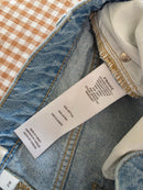 Frame Light Wash Denim Shorts (28)