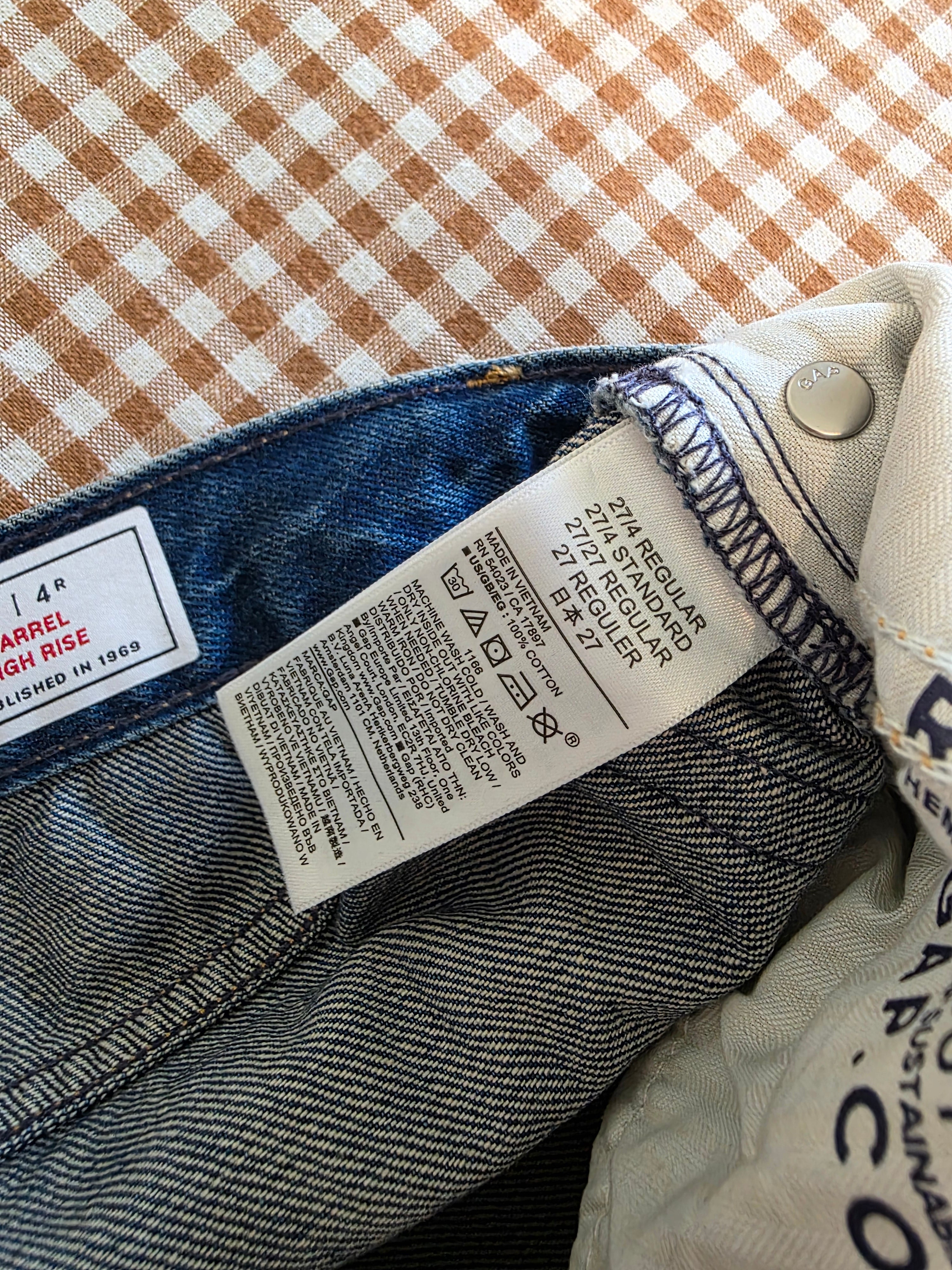 Gap High Rise Barrel Jeans (27/4)