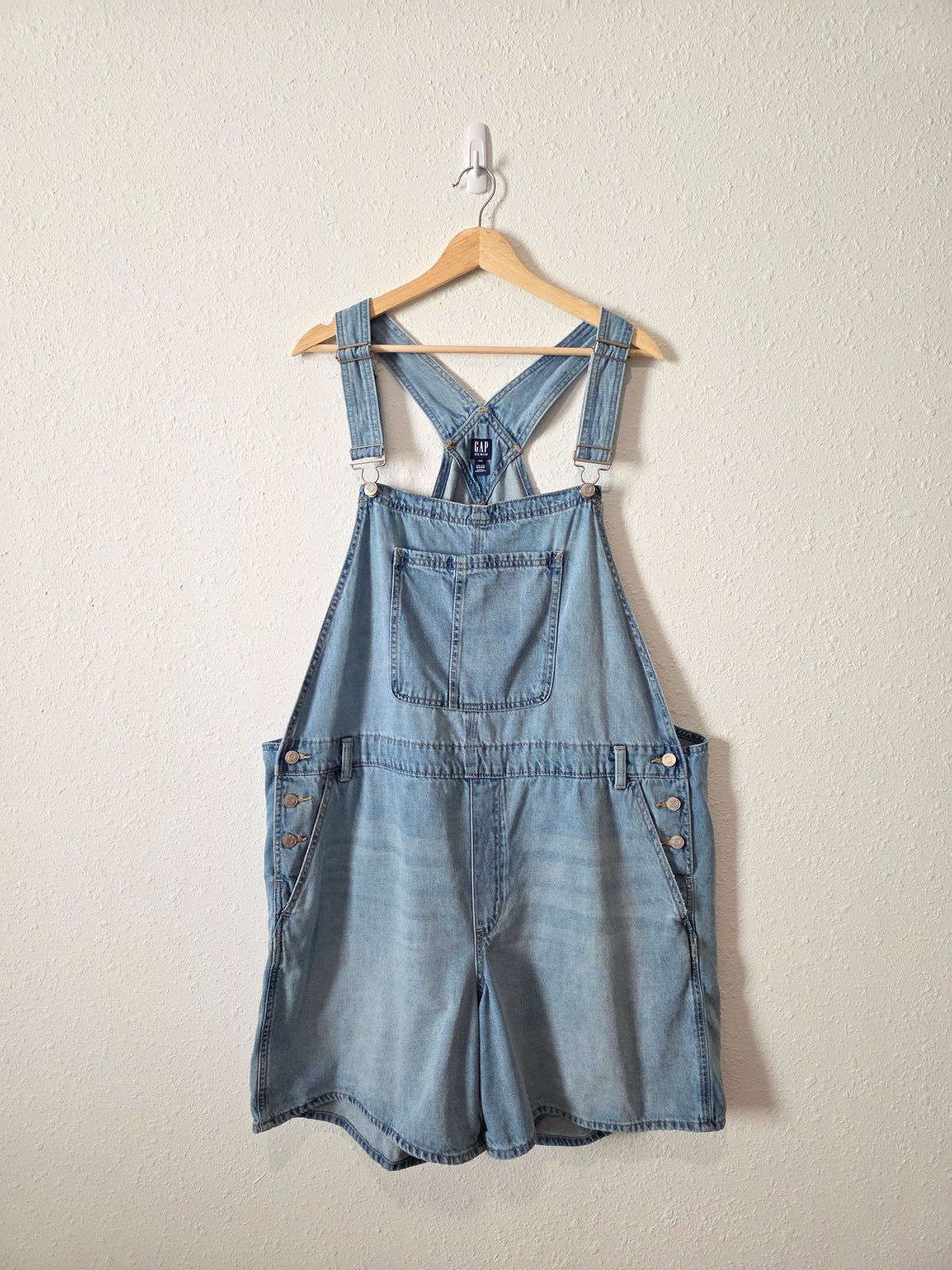 Gap Light Wash Denim Shortalls (XXL)