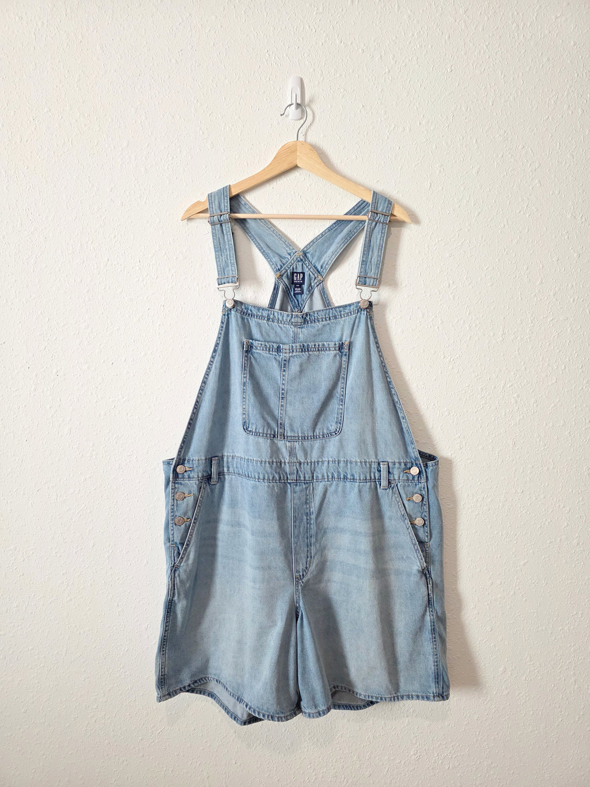 Gap Light Wash Denim Shortalls (XXL)